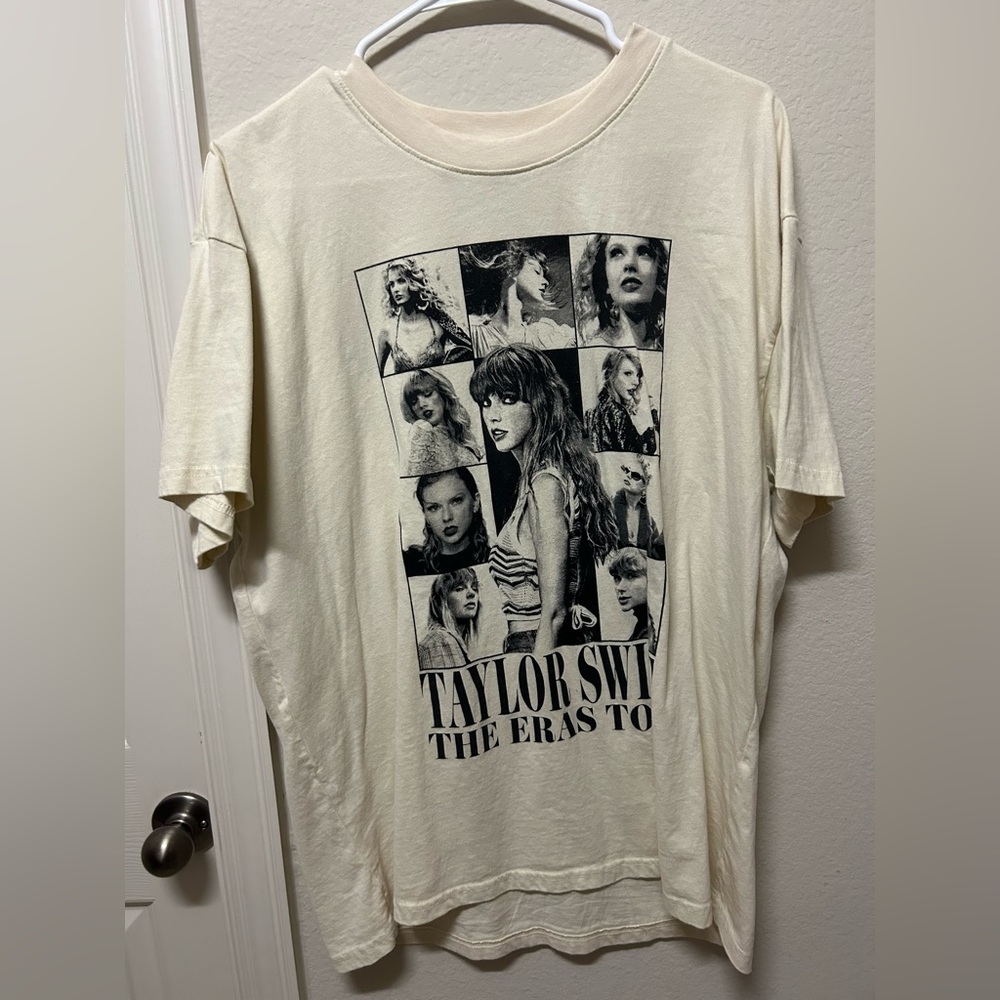 cream taylor swift eras tour tee shirt size large